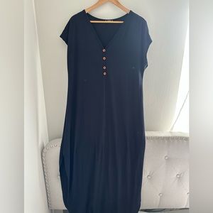 Navy maxi dress